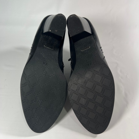 Vionic Georgia Leather Ankle Booties Womens 10 Black Studded Orthaheel VW4146 - Picture 10 of 11